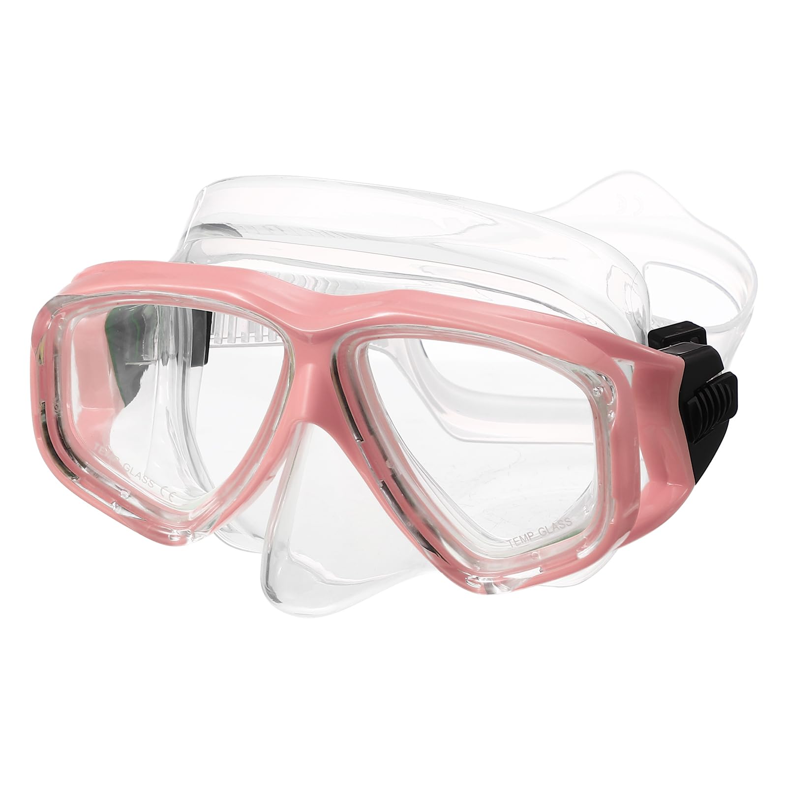 PATIKIL Swim Goggles with Nose Cover, Silicone Scuba Diving Mask Anti-Fog Snorkel Dive Goggles Snorkeling Dive Mask Gear for Youth Junior Adult Scuba Diving, Light Pink