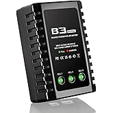 LiPo Battery Charger 2S-3S RC Balance Charger Compact Charger for 7.4-11.1V LiPo Batteries (Black)