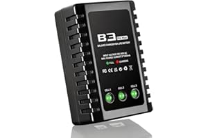 LiPo Battery Charger 2S-3S RC Balance Charger Compact Charger for 7.4-11.1V LiPo Batteries (Black)