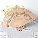 Weixinbuy Vintage Folding Bamboo Original Wooden Carved Hand Fan Wedding Party Pocket Fan