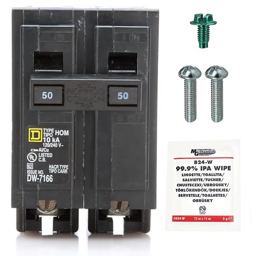 Hom250 FalconSupply Genuine Square D HOM250 Circuit Breaker Kit Bundle (1 Pack ...