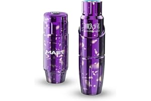 Mast Tour Wireless Tattoo Pen Machine Kit - Professional Rotary Cartridges Tattoo Pen Lightweight Short Battery Power Supply 