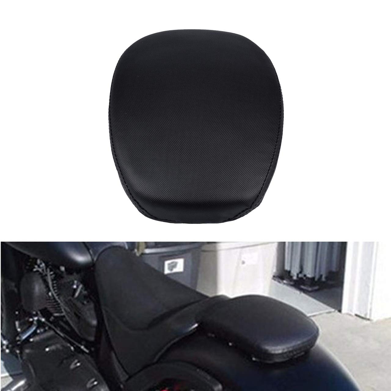 NATGIC Motorcycle Rear Cushion Seat for Harley Iron 883 48 72 2010-2017 Black