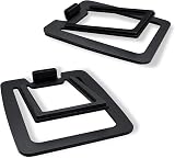 Sanyun SW601 Tilted Desk Speaker Stands Pair Black 15° for 2-3 inch Speakers