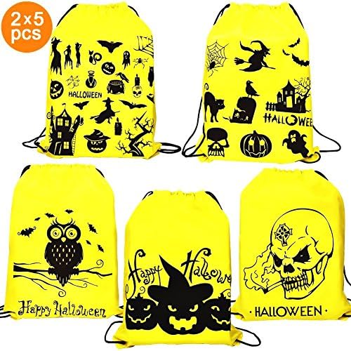 Drawstring Backpack Bags - 10 Pack Kids Party Favors Bags Goody Bag Stuffers for Teens Boys and Girls