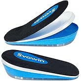 Svowin 3 Layers Adjustable Heel Wedge Lift for Leg Length Discrepancies, Height Increase Insoles for Heel Pain, Achilles Tendonitis, Gel Shoe Heel Cushions Cups for Men and Wowen(Large)