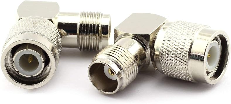 2 x Adaptador de tipo TNC/TNC Conector TNC-macho a conector TNC-hembra de  antena coaxial RF ángulo derecho: Amazon.es: Bricolaje y herramientas