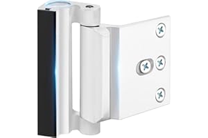 WINONLY Home Security Door Lock Reinforcement - Upgraded Childproof Safety Door Locks Defender Easy Open with 3" Stop Withstand 800 lbs for Inward Swinging Door, Night Lock Deadbolt Guard Defend Your Home 1PC