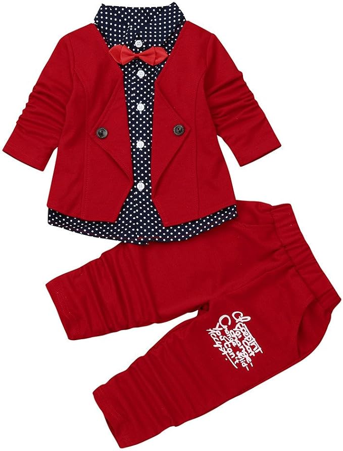 Beikoard Bebe Enfant Garcon Ensemble De Vetements De Gentry Tops Manches Longues Pantalons 2pcs Set Formel Fete Bapteme Mariage Smoking Arc Costume Vetements Ensembles Vetements Mkyra Org