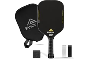 Fanovae Pickleball Paddles, USAPA Approved Carbon Fiber/Fiberglass Surface Pickleball Set of 2/1 with Bag/Cover, Pickle Ball Paddle Set ​for Men Women