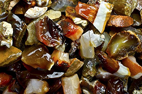 Fantasia Materials: 1 lb Carnelian Rough from Madagascar - (Select 1 to 18 lbs) - Raw Natural Crystals for Cabbing, Cutting, Lapidary, Tumbling, Polishing, Wire Wrapping, Wicca & Reiki Crystal Healing