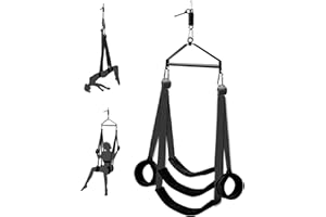 ‌BAISUOSI BDSM Sex Swing for Couples, 360° Spinning Sex Swings with Adjustable Straps & Soft Thick Cushion, Adult Sex Sling B