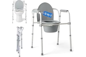 Medline Steel Elongated Commode with Microban