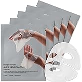MUQIAN Rosemine Deep Collagen Anti-Wrinkle Lifting Overnight Mask Facial sheet masks with low molecular weight collagen for lifting, firming, and moisturizing 5 Packs