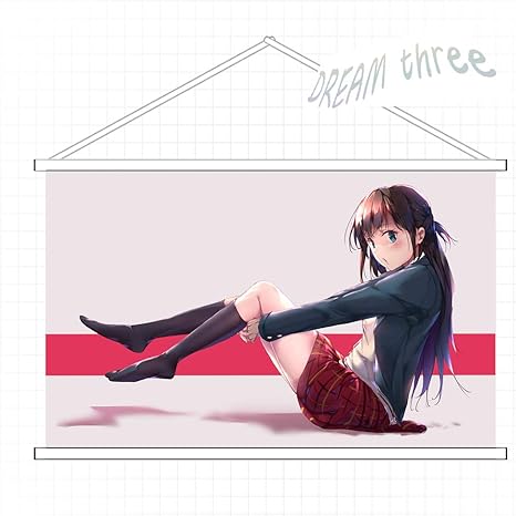 Amazon Dream Three タペストリー 彼女 お借りします 水原千鶴 みずはらちづる 一ノ瀬千鶴 いちのせ ちづる 掛ける絵 同人 巻物 部屋飾り壁 可愛い アニメ好き 90cmx60cm アニメ 萌えグッズ 通販