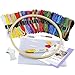 Caydo Full Range of Embroidery Starter Kit with Instructions, Bamboo Embroidery Hoop, Threads, Classic Reserve Aida and Tools Kit for Beginners