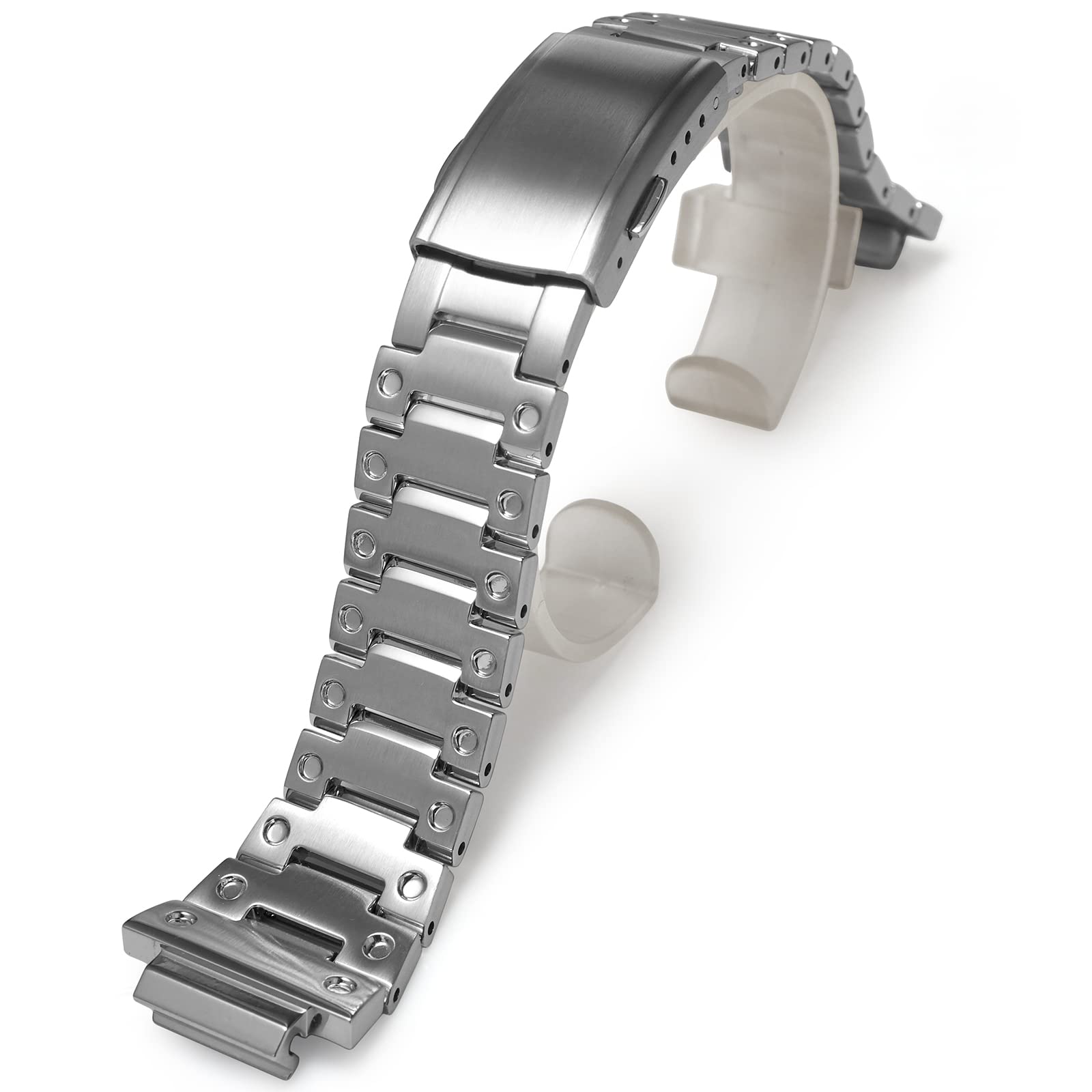 Photo 1 of MOD Kit Quick Release Bracelet Metal Watchband Modified Strap 316 Stainless Steel Strip Compatible With Casio For G-shock Men's GM2100 GM2100B-3A (GM-2100, Silver)