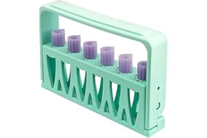 Autoclavable Endo Files Holder Dispenser, 6 Holes Endo Files Holder for Endodontic Files Organizer Endo Box.-Green