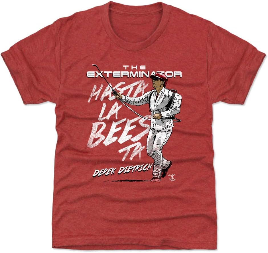 500 LEVEL Derek Dietrich Cincinnati Baseball Kids Shirt - Derek Dietrich Exterminator