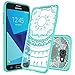 Samsung J7 Perx Case,Galaxy J7 Prime Case,Galaxy J7 V Case ,J7 Sky Pro/J7V/J7 Halo Case Clear with Screen Protector,AnoKe Girls Women Slim Fit Phone Cover Cases for Samsung Galaxy J7 2017 TM CH Mint
