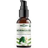 Moringa Oil by Pura Vida Moringa - Organic Moringa Oil for Face, Hair and Skin. Cold Pressed Moringa Oil Organic, Aceite de M