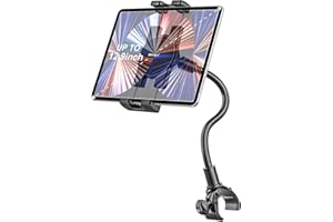 woleyi Gooseneck Tablet Holder for Spin Bike, Peloton Tablet Mount Exercise Bike Handlebar Stand for Stationary Bicycle, Treadmill, Stroller, Elliptical for iPad Pro Air Mini, Galaxy, 4.7-13" Devices