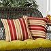 Greendale Home Fashions Outdoor Accent Pillows, Roma Stripe, Set of 2