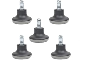 5pcs Low Bell Glides Short Profile Bell Glides Replacement Office Chair Swivel Caster Wheels to Fixed Stationary Castors
