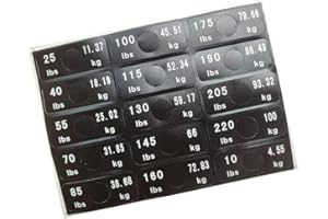 Black Weight Stack Labels for Fitness Equipment – PP Weight Plate Stickers, Gym Equipment Identification Stickers, 10g Pack (