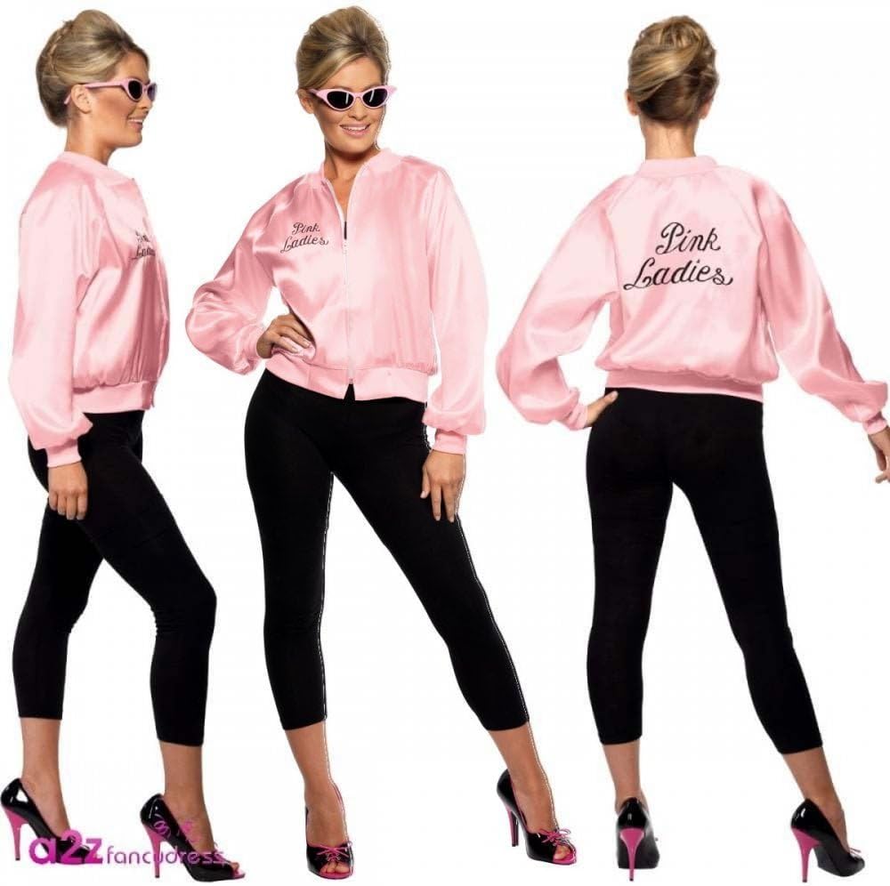 Pink Ladies Official Licensed Grease Jacket Large + Sunglasses, 16-18 - Image 5