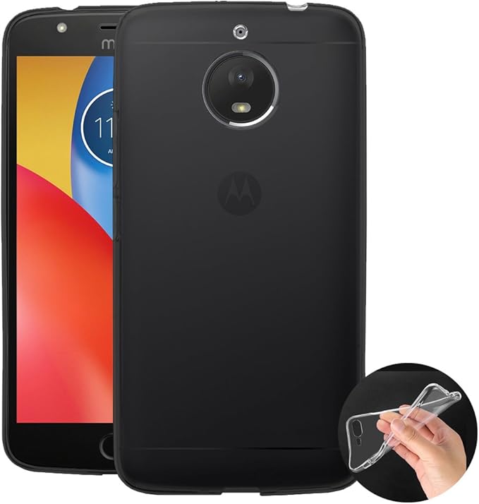 Donkeyphone Funda Carcasa DE Silicona Negra para Motorola Moto E4