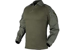 IDOGEAR Men G3 Combat Shirt with Elbow Pads Rapid Assault Long Sleeve Shirt Tactical Military Airsoft Clothing