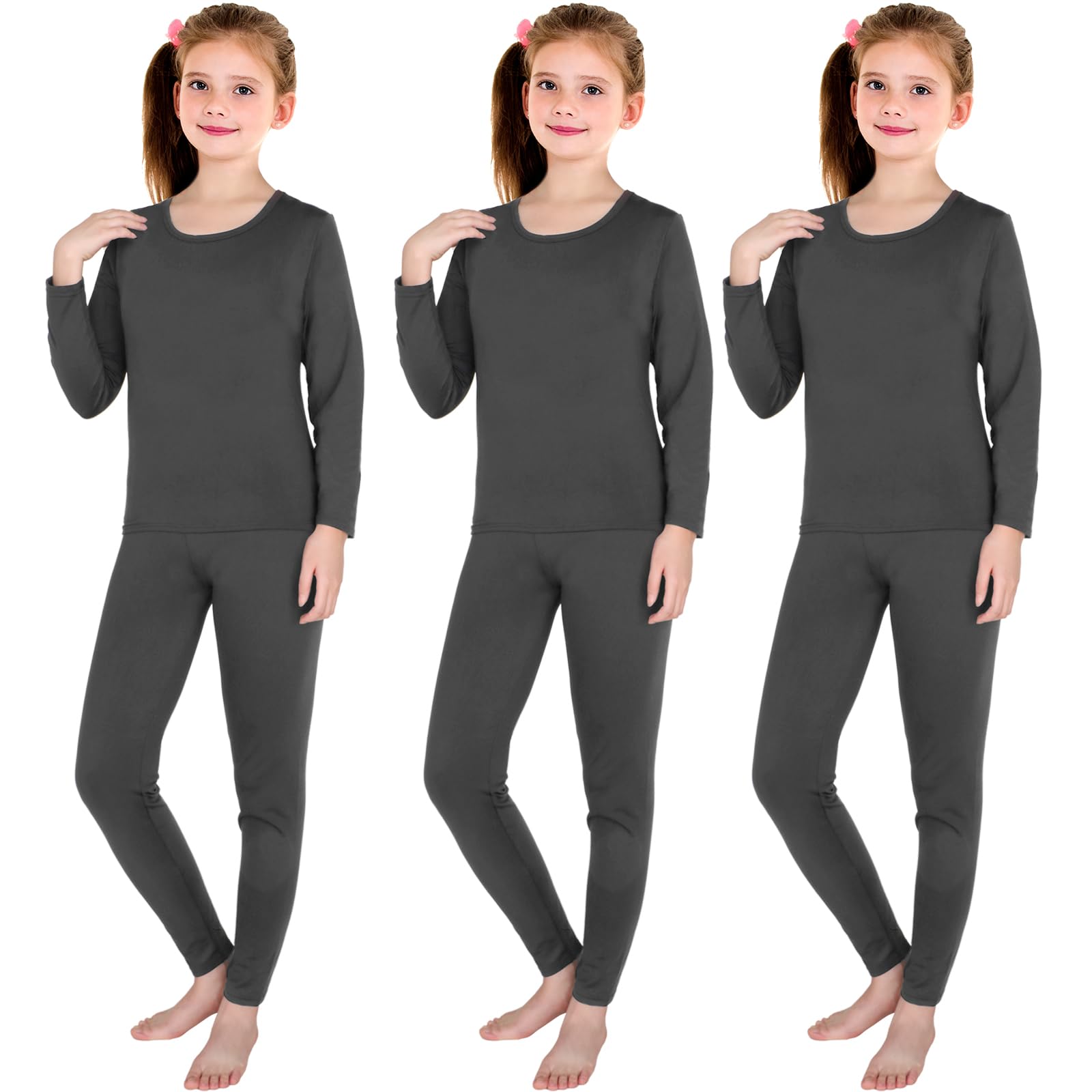 3 Set Girls Thermal Underwear Soft Long Underwear