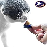 ZHENDUO 3 Pack Cat Treats Sugar Ball, Cat Snacks Licking Solid Nutrition Gel Energy Ball with Catnip, Cat Candy, Interactive Pet Toys
