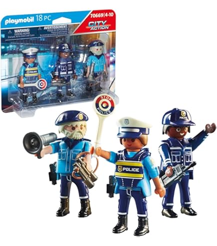 Amazon.com: PLAYMOBIL® 70869 City Action Police Pursuit of Bank