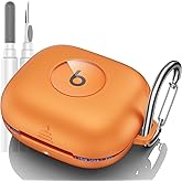 LDSXAY for Beats Powerbeats Pro 2 Case Cover, Shockproof Magnetic Case for Powerbeats Pro 2 2025 Wireless Earbuds, Magnetic Lock Lid Protective Cover with Cleaner Kit & Carabiner (Orange)