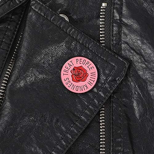 LFDHZ Treat people with kindness Pin Kindness brooches Sweater Backpack Denim jackets Accessories Inspirational gifts for girls