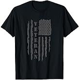Veteran American Flag Memorial Day Patriotic Soldiers Army T-Shirt