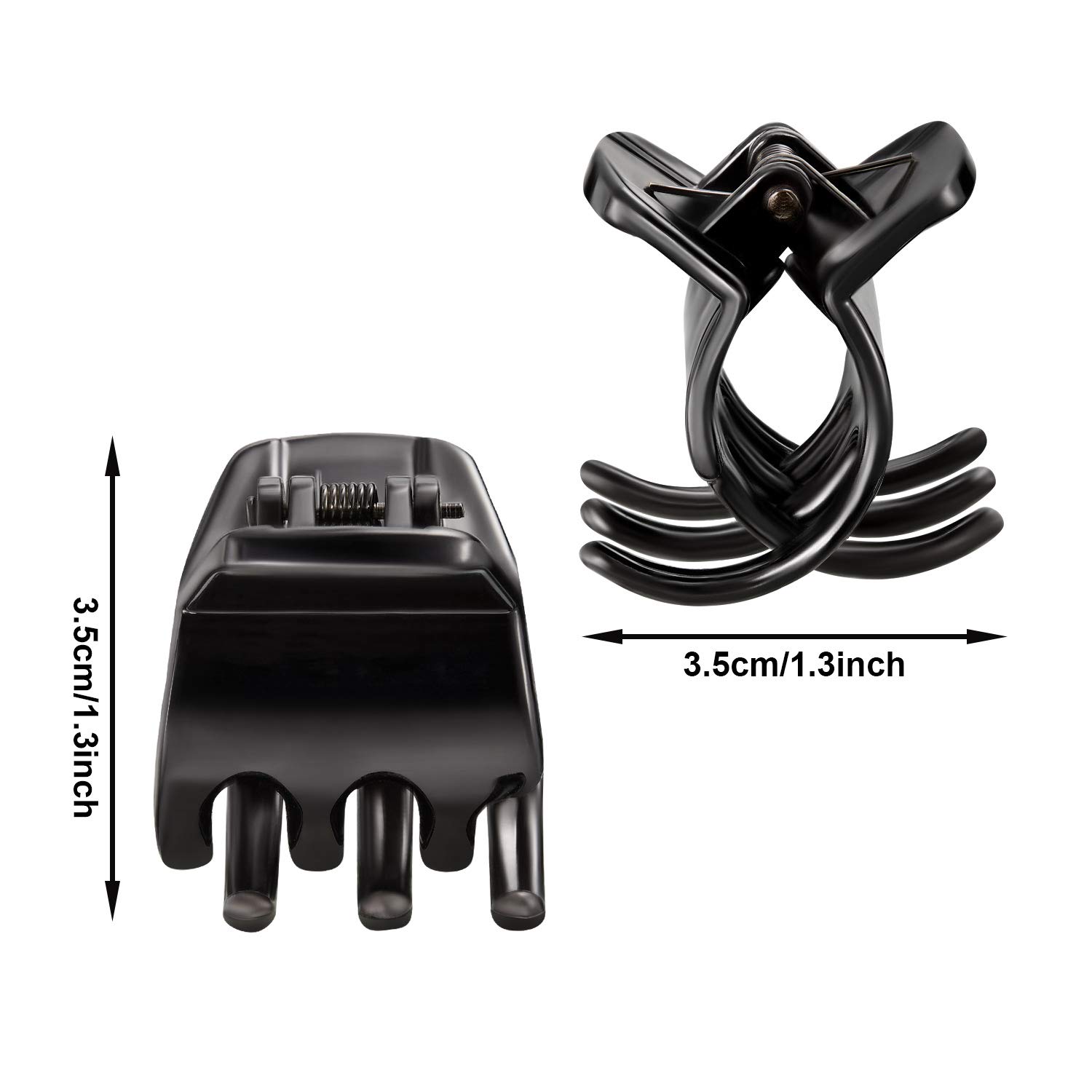 12 Pieces Hair Claw Clips Medium Size Hair Claws 1.3 Inch Hair Jaw Clip Claw Clip Grip for Women Girls Thick or Medium Hair (Black and Brown) : Beauty