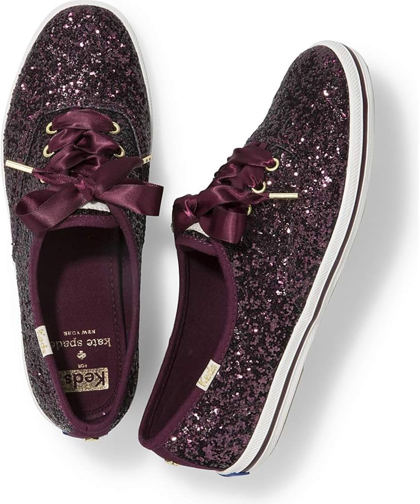purple glitter keds