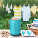 Vicloon Large Clothespin Bag with Drawcord and Hook Blue view 8