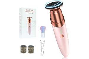 VISDOLL Electric Foot Callus Remover, Professional Foot File for Feet, Adjustable Speed Foot Sander Scrubber Grinder with 30pcs Sandpaper Discs, Feet Care Pedicure Tool for Dead Skin Calluses (Pink)