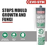 EVO-STIK Stay White Sanitary Silicone 280ml Premium Sealant - Mould Block view 4