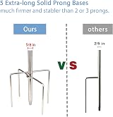 HOME RIGHT Adjustable Bird Feeder Pole 195cm Heavy Duty Metal Hook view 5