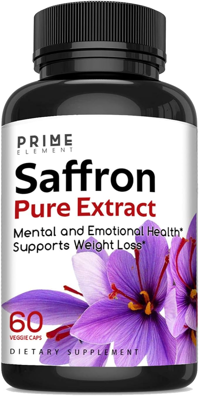 Amazon Com Pure Saffron Extract Capsules Crocus Sativus Mental Health Supports Weight Loss Antioxidant 60 Caps Health Personal Care