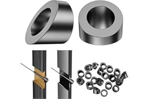 BLIKA 20 Pack 5/16" ID Black Angle Washers for Cable Railing Stair Ends, Stainless Steel 30 Degree Black Angle Beveled Washer for 1/8", 3/16" Cable Railing Hardware, Cable Railing Angled Washer