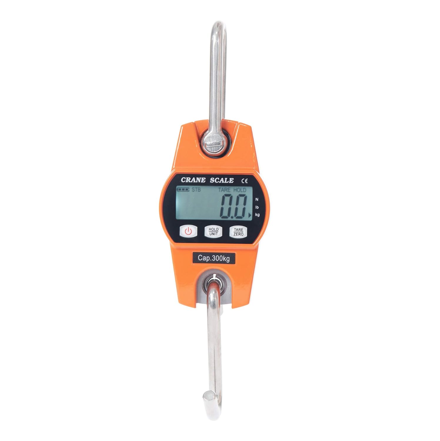 Hyindoor Mini Digital Crane Scale 300kg/600lbs with LCD (Die-casting Aluminium Case), Orange