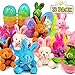 Easter Eggs Fillers 【24Pcs】12 Plush Bunnies + 12 Surprise Eggs 3