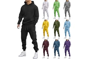 Men's 2 Piece Outfits Hoodie Sweatshirt Tracksuit & Joggers Sweatpants Sweatsuit Set Fall Winter