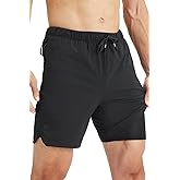 Fabletics Men's The One Short (Lined), Training, Swimming, Lightweight, Quick-Dry, Zip Pocket, Stretch Woven